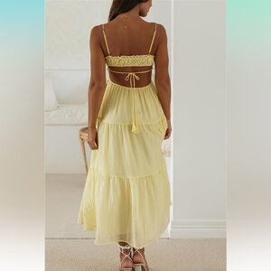 Yellow summer maxi dress